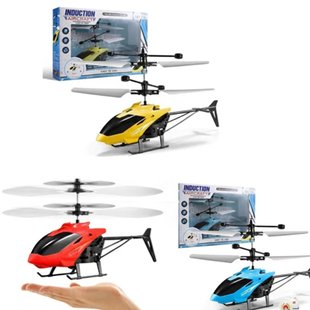 Mini Helicóptero Sensor Inteligente – Voa, Brilha e Funciona com Bateria Recarregável