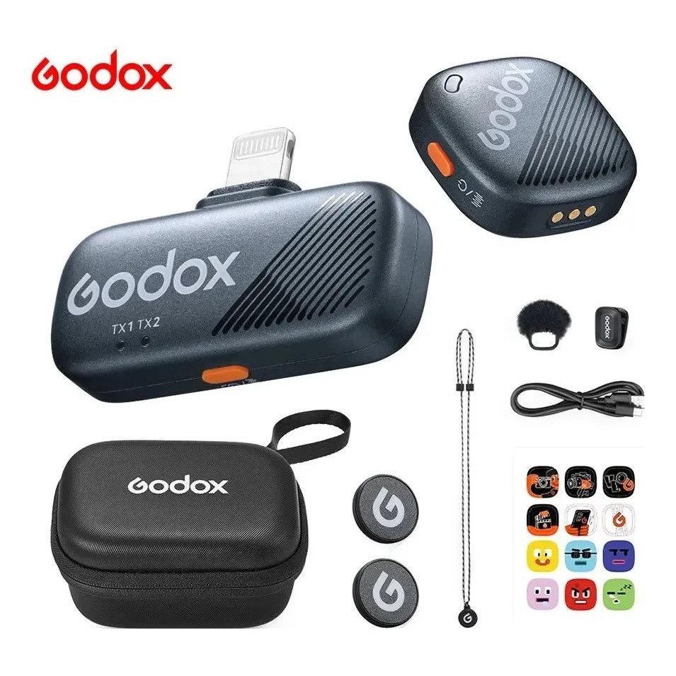 Microfone Godox Cube 2,4g Semfio Compatível C Iphone  Cube-sl Kit1 Lightning