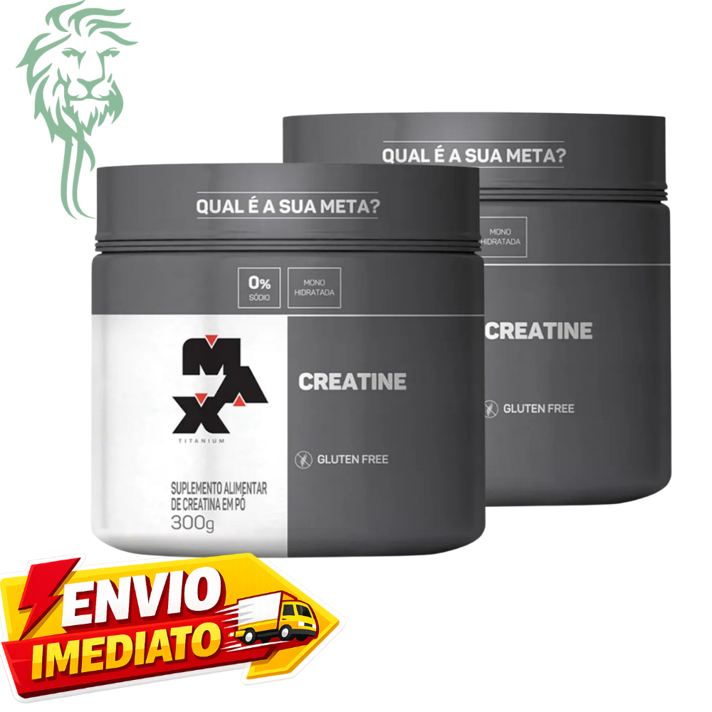 Kit 2x Creatina Max Titanium 300g 100% Pura Original