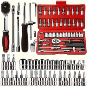 40/46 Peças Verde Kit Chaves Jogo Catraca Reversível Soquetes Maleta Promoção promoção