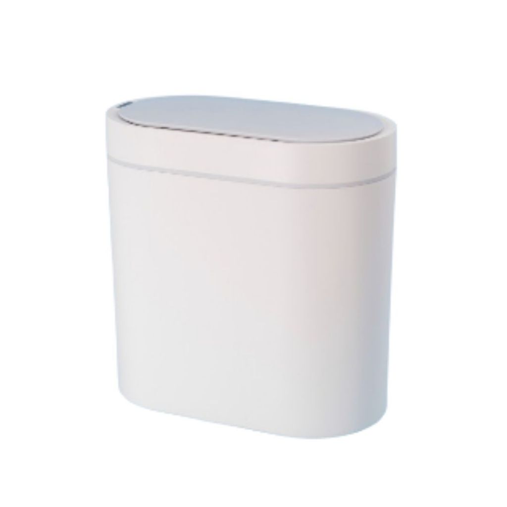 Lixeira automática de plástico 6L Oval Oikos Branca em Oferta na Shopee