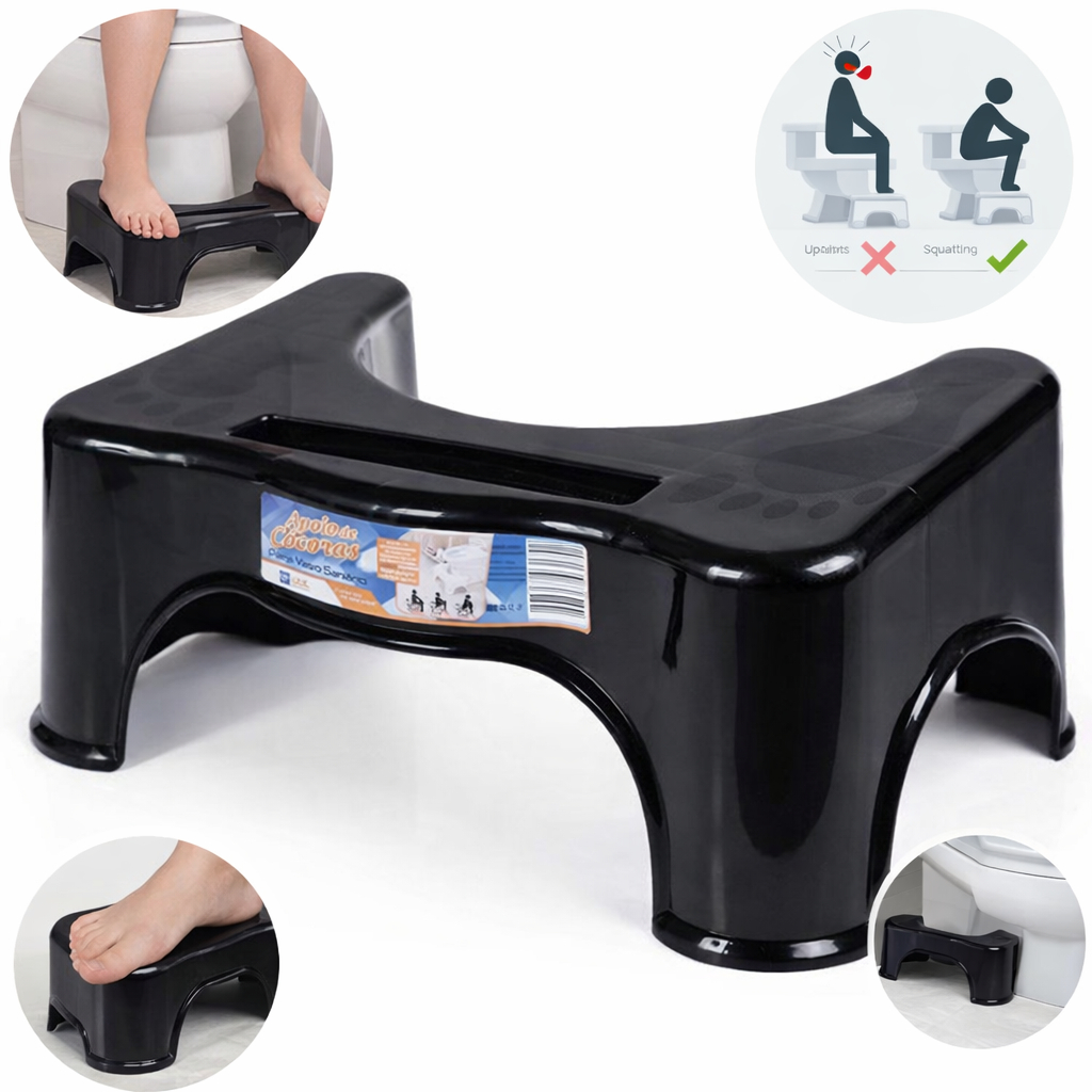 Banquinho Pés Suporte Celular Antiderrapante Cócoras Preto em Oferta na Shopee