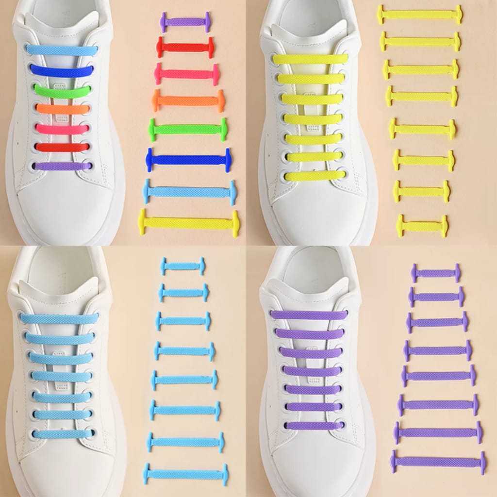 16 Pçs/Lote Silicone Sem Gravata Cadarços Sapatos Acessórios Elástico Rendas Cadarço Criativo Preguiçoso De Borracha