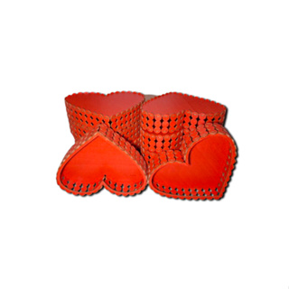 Kit Bandeja pérola Coração  Tamanho M 20x25 cm  (10uni) Vermelha em Oferta na Shopee