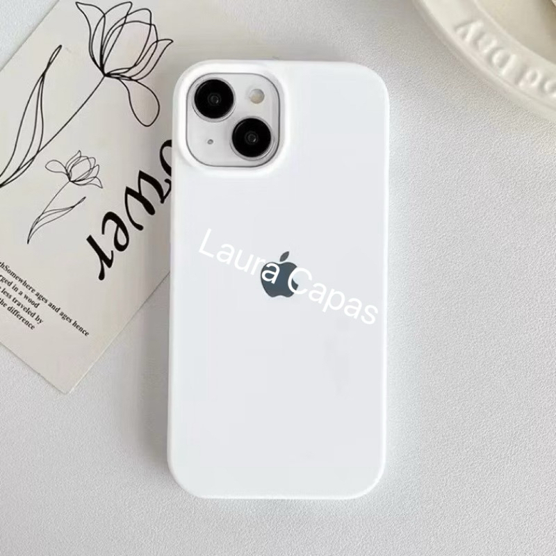 Capinha Capa BRANCO Para iPhone 17 11 12 13 14 15 16 XR X XS 6 6s 7 8 Plus Pro Max 16E 17E Silicone Aveludada case