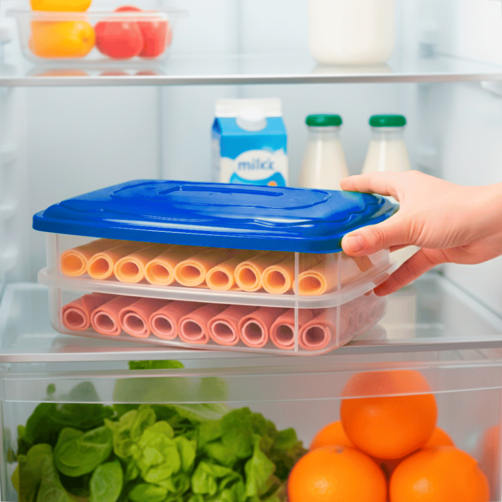 Potes Plástico Porta Frios Alimento Para Geladeira Resistente Reforçado Com Tampa Empilhavel