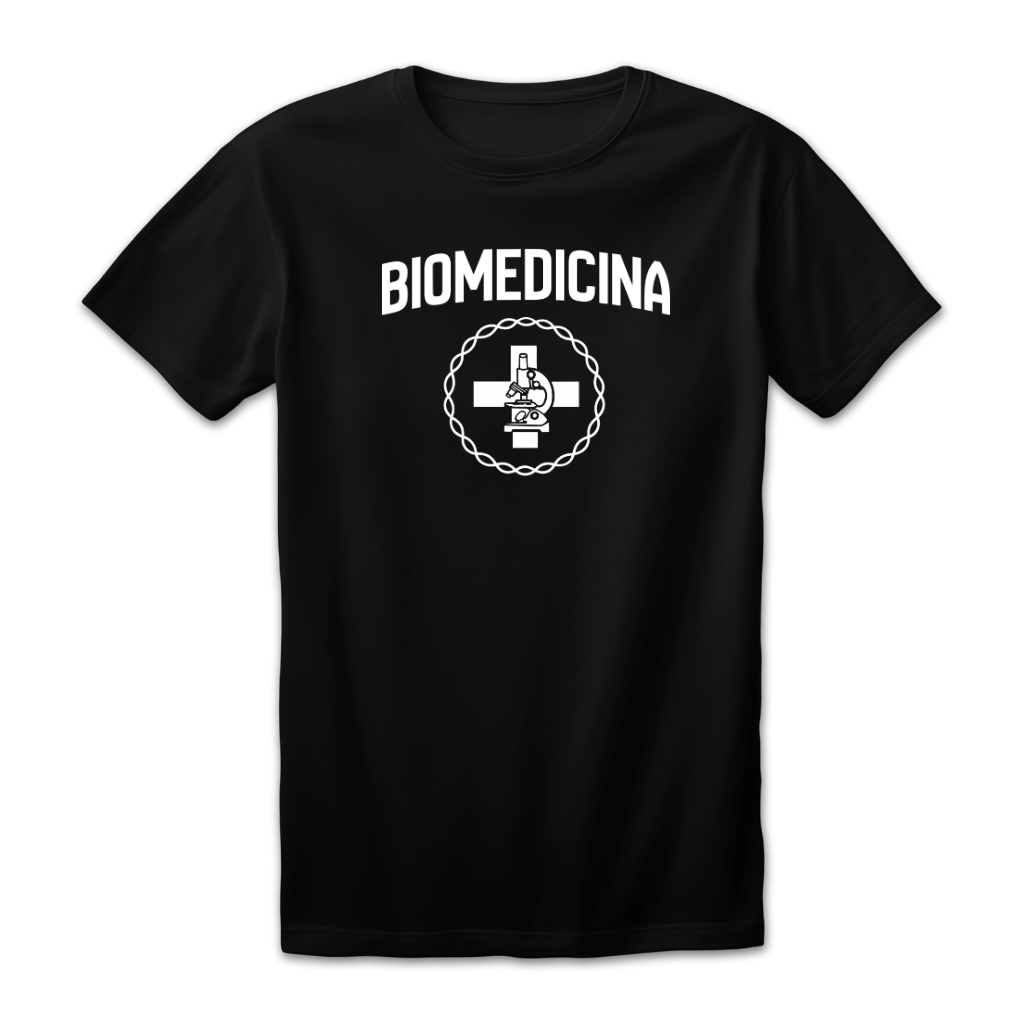 Camiseta Unissex Algodão Estampa Biomedicina Biomédica Faculdade Moda Profissão Dia Casual Promoção