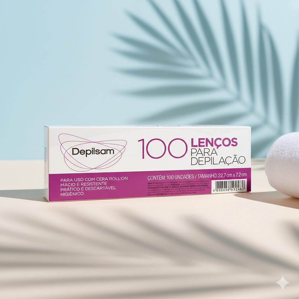 Lenços para Depilação Depilsam 100 Folhas em Oferta na Shopee