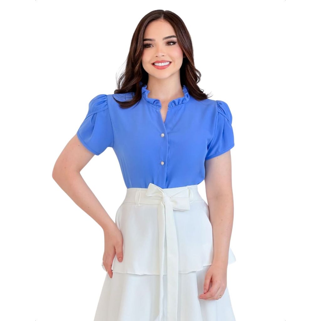 Blusa Feminina em Crepe – Elegante, Confortável e Versátil