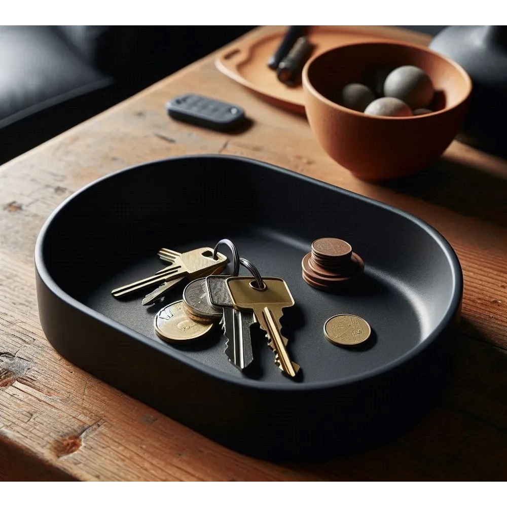 🔑🧾 PORTA OBJETO, CARTEIRA, CHAVE MODERNO • ORGANIZADOR DECORATIVO • 10CM • DESIGN CONTEMPORÂNEO