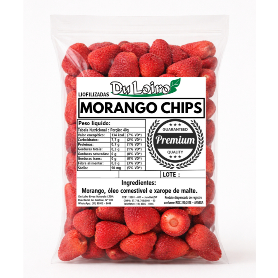 Chips de Morango Crocante Liofilizado em Oferta na Shopee