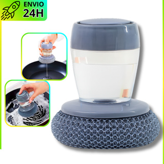 Escova de Louça/Panela De Aço com Dispenser Recipiente para Detergente Fogão Cozinha Limpeza em Oferta na Shopee