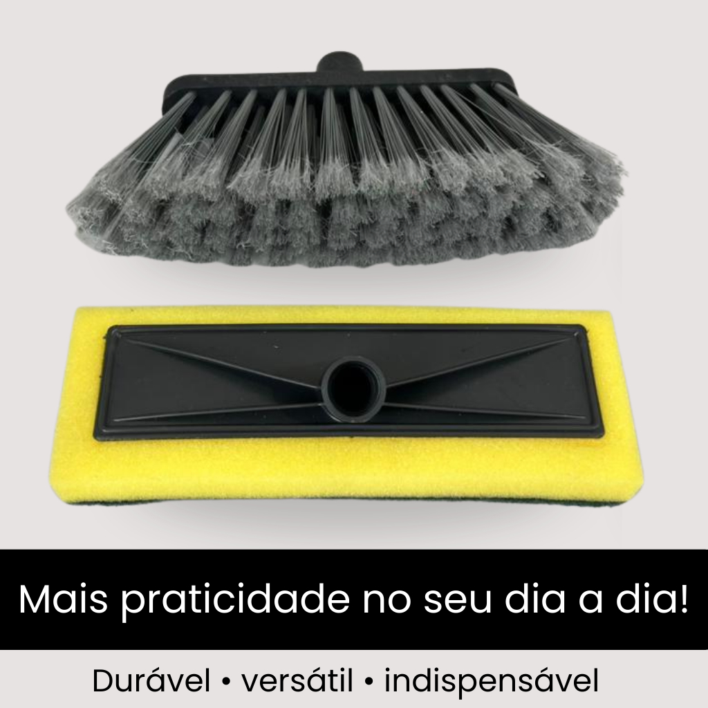 Vassoura + Lava Azulejo Sem Cabo Kit Limpeza Doméstica Multiuso Resistente