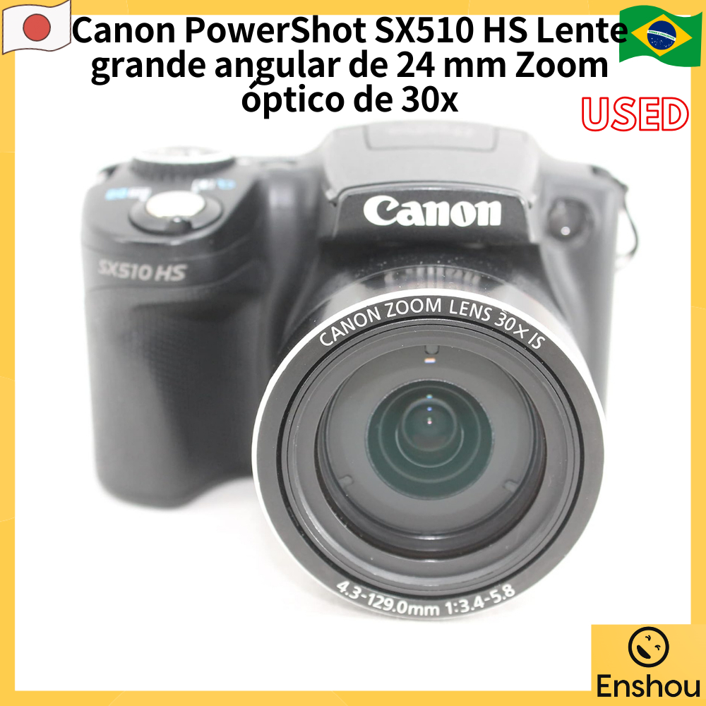 [USED]Do Jopão Câmera Digital Canon PowerShot Grande Angular 24 Mm Óptico 30x Zoom PSSX510HS