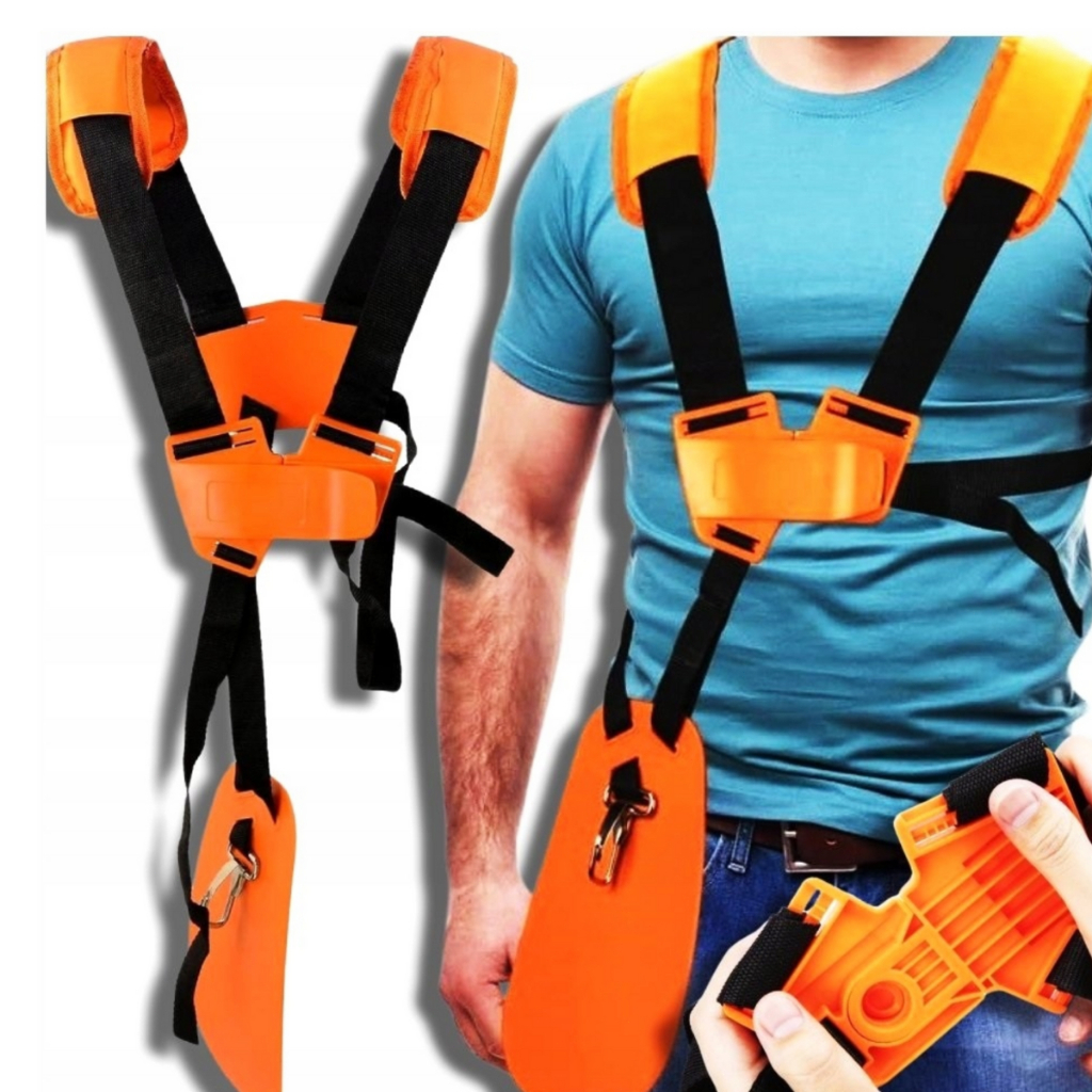 Cinto Duplo Acolchoado para Roçadeira Universal Ajustável e Confortável em Oferta na Shopee