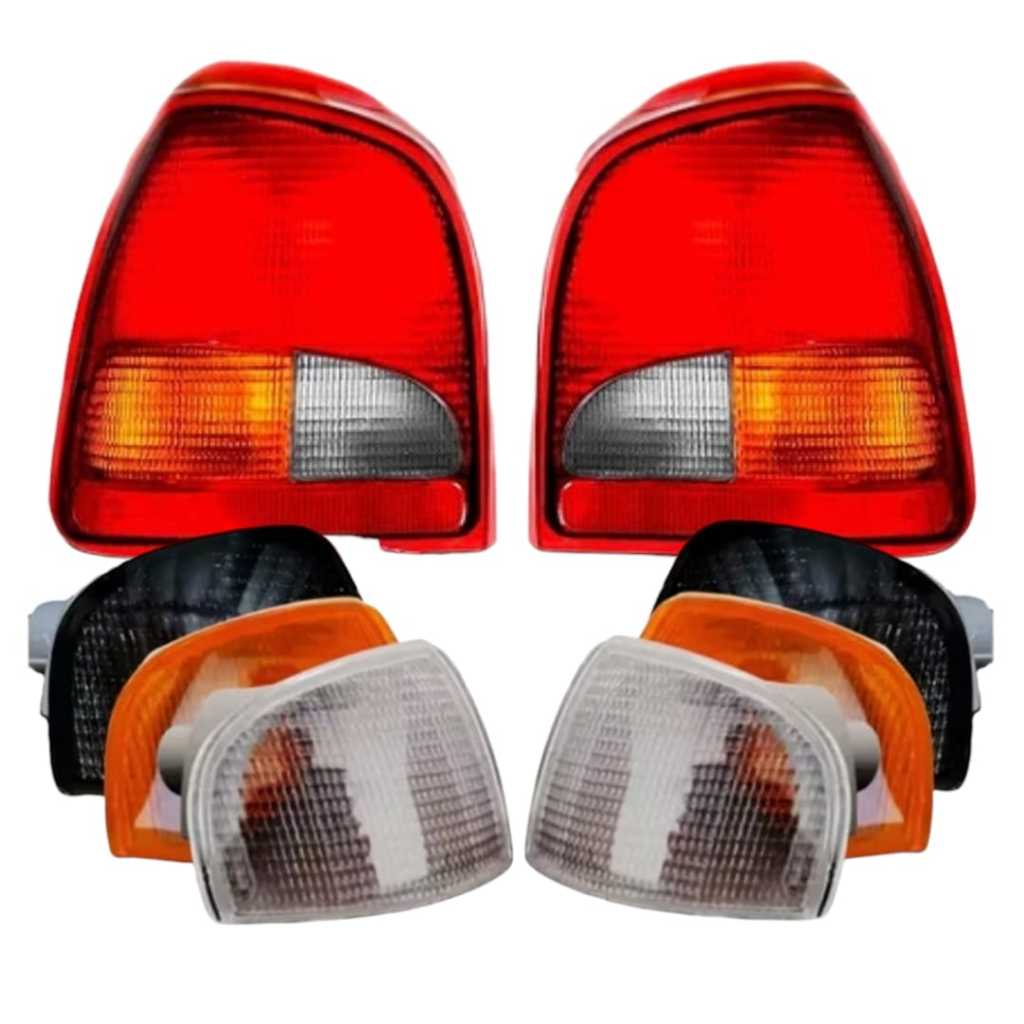 Kit Lanterna Traseira + Pisca/Lanterna Dianteira (Mod. Arteb ou Cibie )Gol G2 Bola 95 96 97 98 99