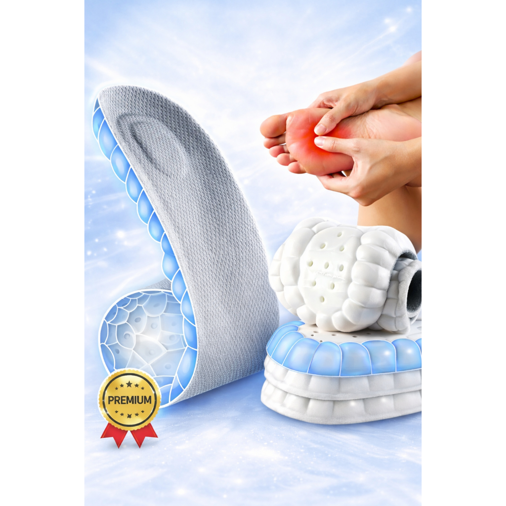 Palmilha Ortopédica Gel 4D Nuvem Fascite Plantar Esporão 1 Par Alto Conforto Anatômica Absorção Corrige Pisada em Oferta na Shopee