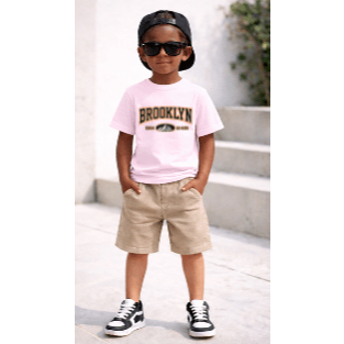 Conjunto Infantil Estiloso– Camiseta e Bermuda 100% Algodão Premium