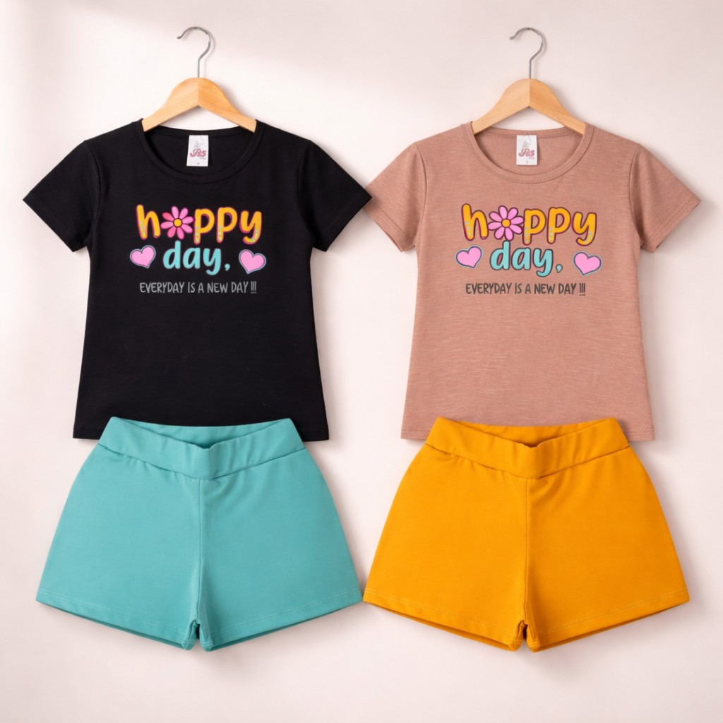 Conjunto Infantil Feminino Blusa e Shorts Menina 4 ao 14 Anos Avulso Kit 2 ou 3 Sortidos