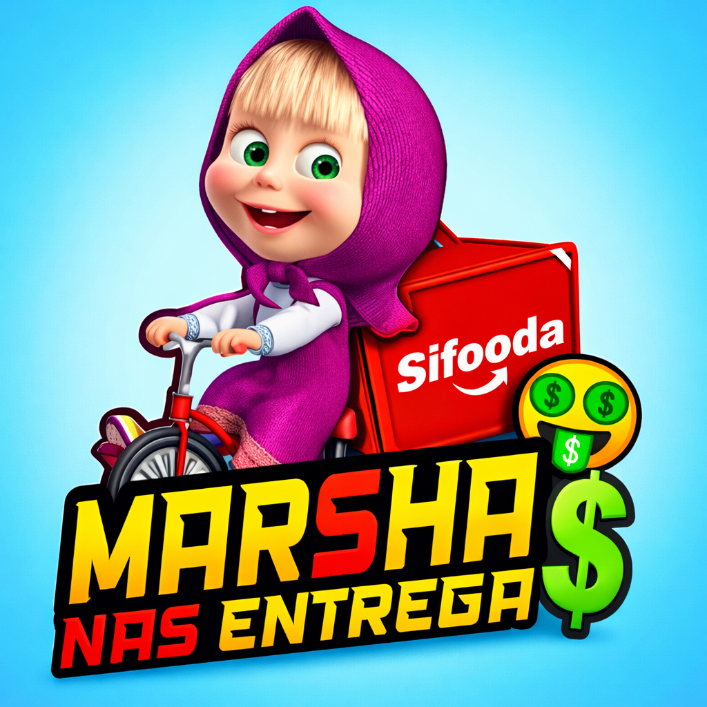 Adesivo Marsha nas entregas para baú moto delivery Sifooda , Motoboy 14 X 16. Centimetro. - 2 UNIDADES
