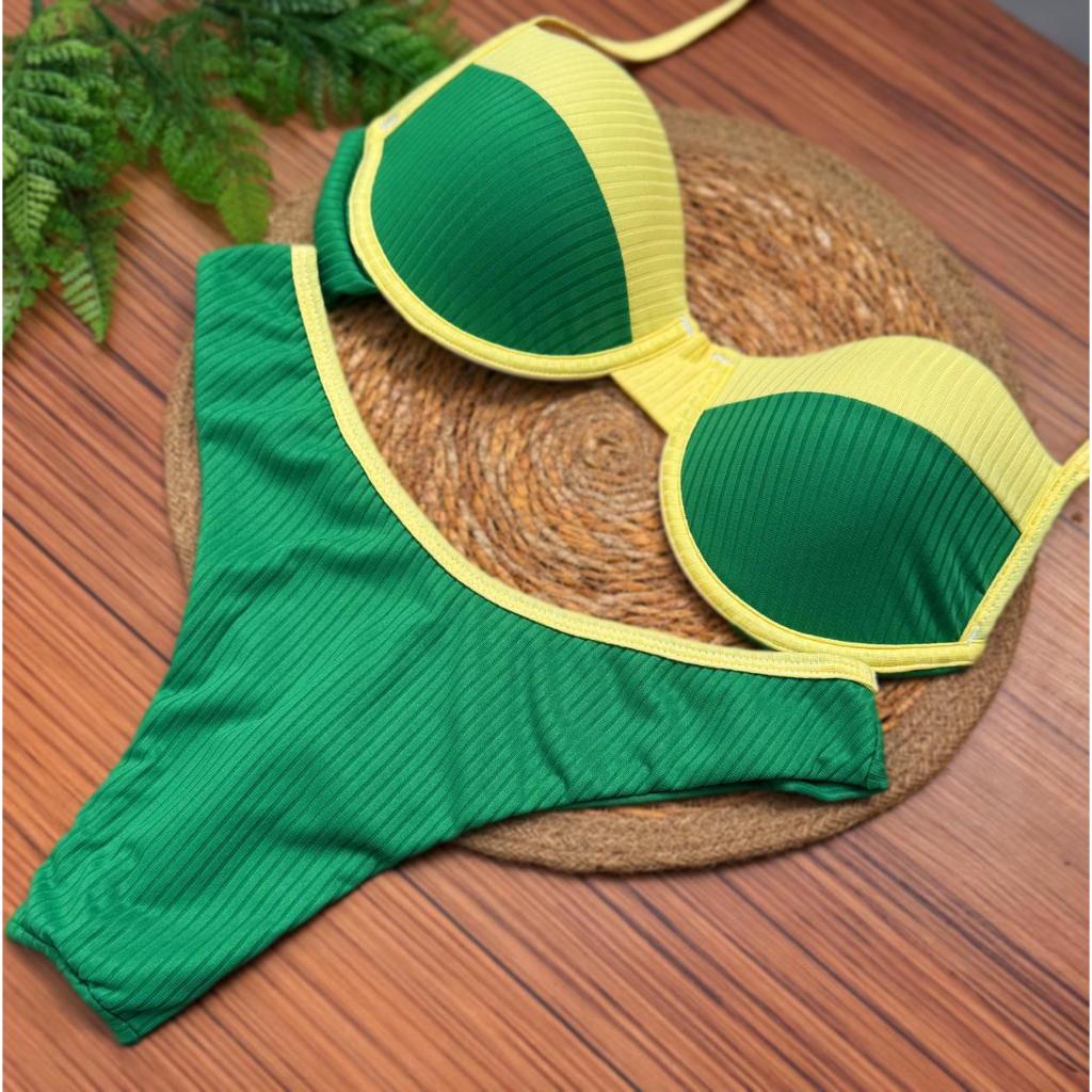 BIQUINI BRASIL ASA DELTA FIO DUPLO COPA FUTEBOL BRAZIL em Oferta na Shopee