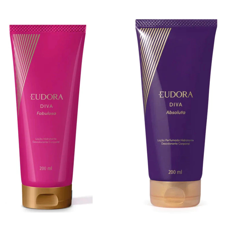 Loção Perfumada Hidratante Diva fabulosa ou Diva Absoluta 200ml eudora