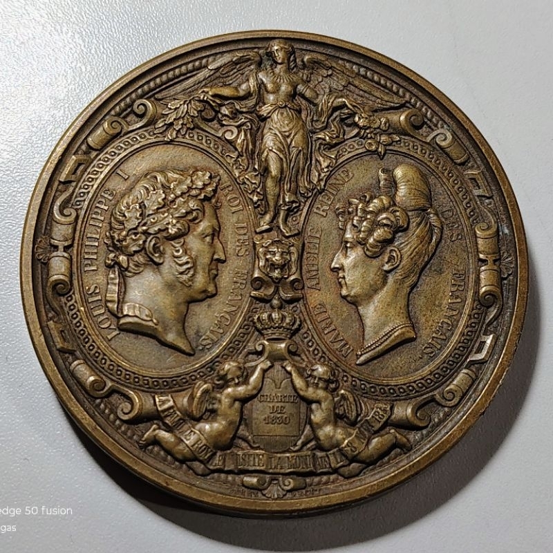 Medalha Francesa - Visita Família Real Francesa á Casa da Moeda 1833 - Elimatec Moedas Antigas