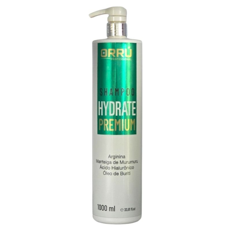 Shampoo Hidratação Profunda Controle de Oleosidade e Caspa Uso Diário 1L - Hydrate Premium Orrú Professional