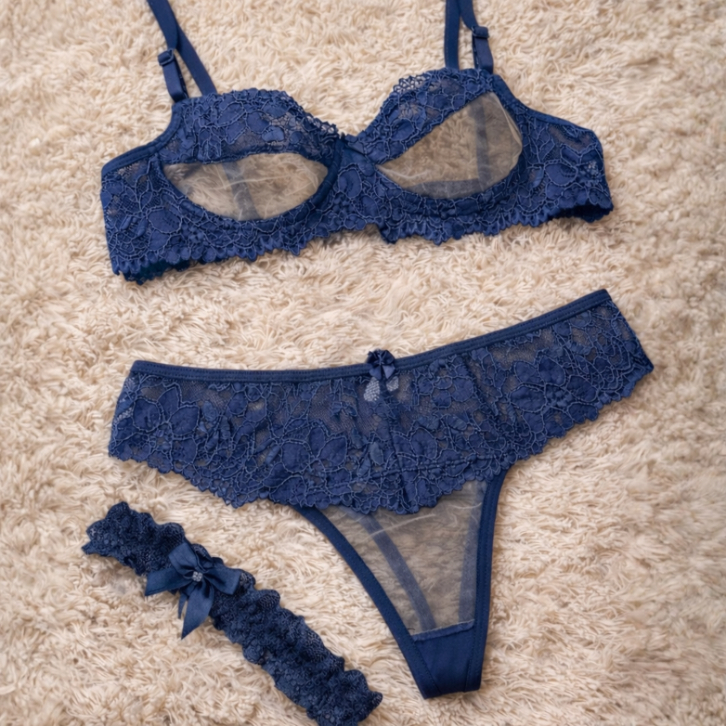 Lingerie Trio Com 3 Peças Calcinha Fio Dental Sutiã Com Aro e Perneira Lingeries Sutiãs e Calcinhas em Oferta na Shopee