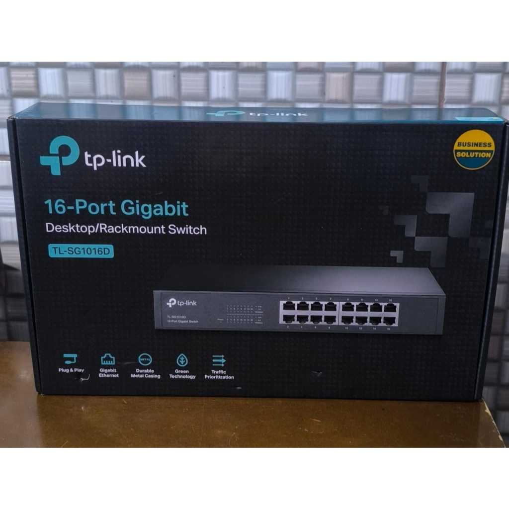 Switch TP-Link TL-SG1016D com 16 Portas Ethernet de 10 100 1000 Mbps - Preto