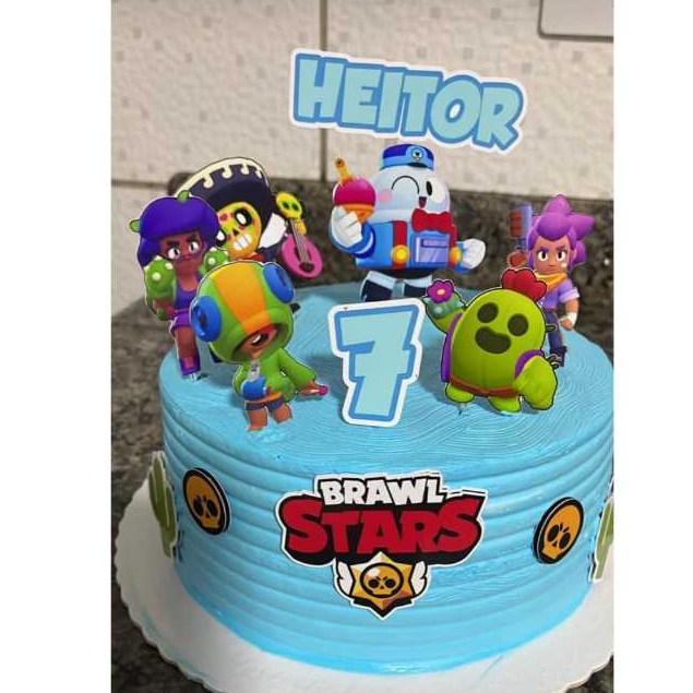 Topo de Bolo Brawl Stars Peronalizado