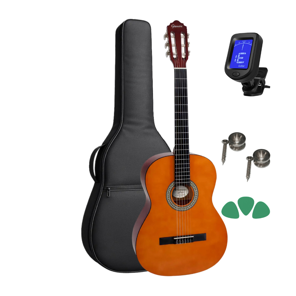 Kit Violão Giannini N-14 N + Capa + Afinador + Palhetas