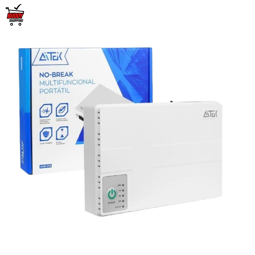 No-break Multifuncional Portátil 18w Proteção Contra Sobrecarga