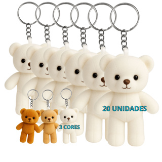 Chaveiro Mini Ursinho De Pelucia 20 Unidades Lembrancinha Cha De Bebe Convites em Oferta na Shopee