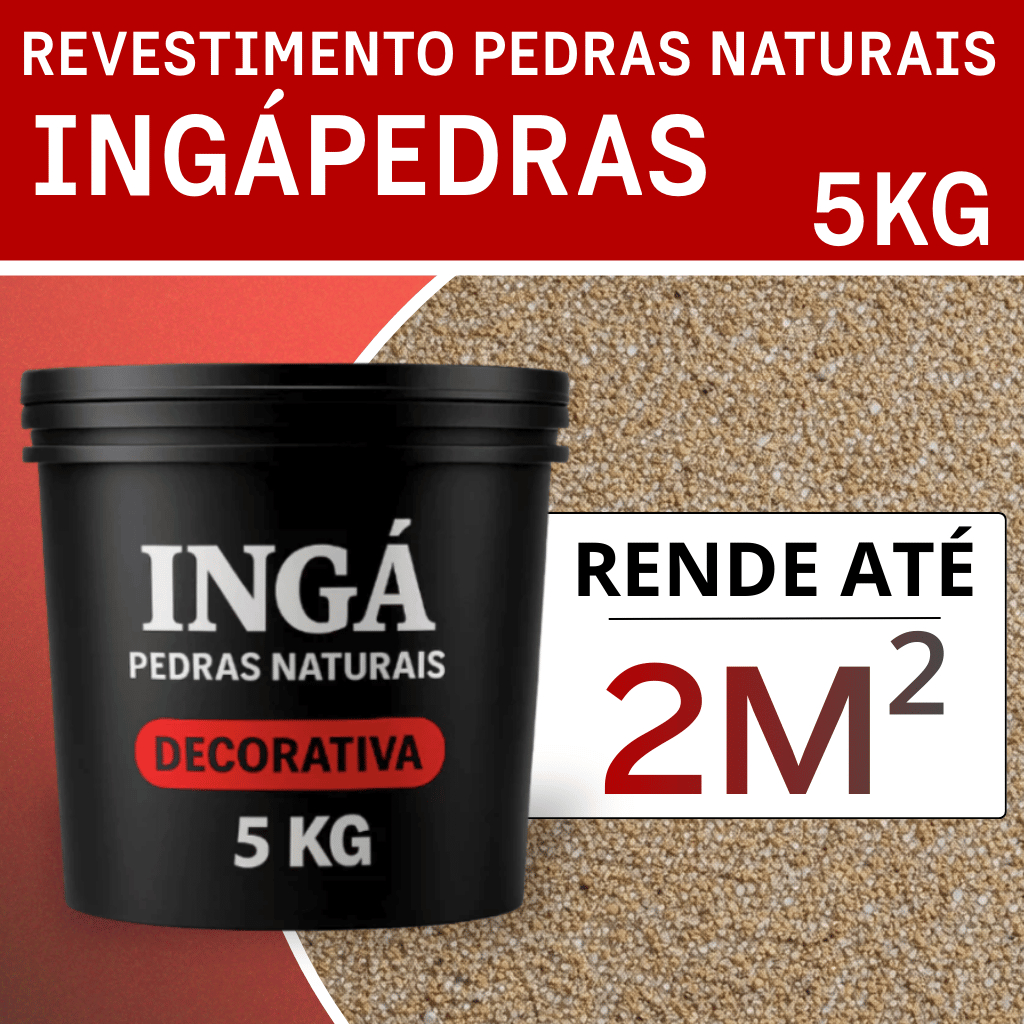 Revestimento Antiderrapante Decorativo 5kg de Pedras Naturais para Deck de Piscina, Piso e Parede