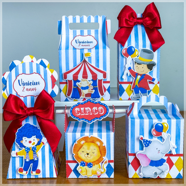 Kit Festa: Lembrancinhas Personalizadas Circo Menino Festa Infantil Circo Menino