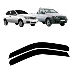 Calha Chuva Fiat Palio Strada 1996 A 2020 2 Portas Defletor Preto