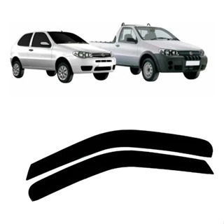 Calha Chuva Fiat Palio Strada 1996 A 2020 2 Portas Defletor Preto em Oferta na Shopee