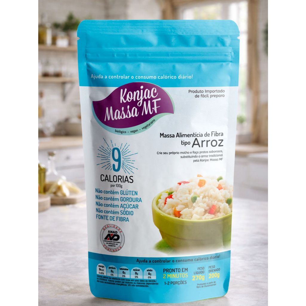 Arroz 270g Konjac Massa Sem Glúten Sem Açúcar Com Apenas 9Kcal por Porção Dieta Emagrecimento em Oferta na Shopee