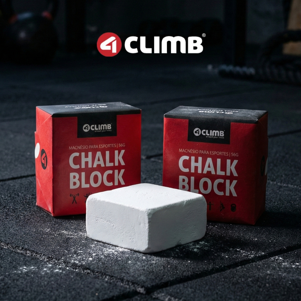 Magnésio em Bloco Premium 56g | Chalk Block para CrossTraining, LPO & Ginástica | Aderência Total