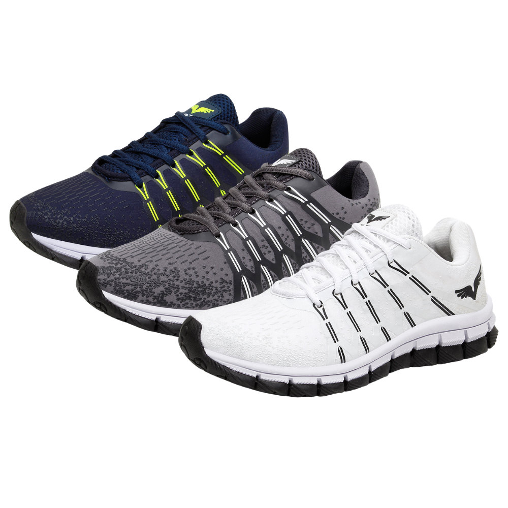 Kit 3 Tênis Masculino Leve e Confortável para Academia Caminhada Dia a Dia em EVA (1, 2 ou 3 Pares)