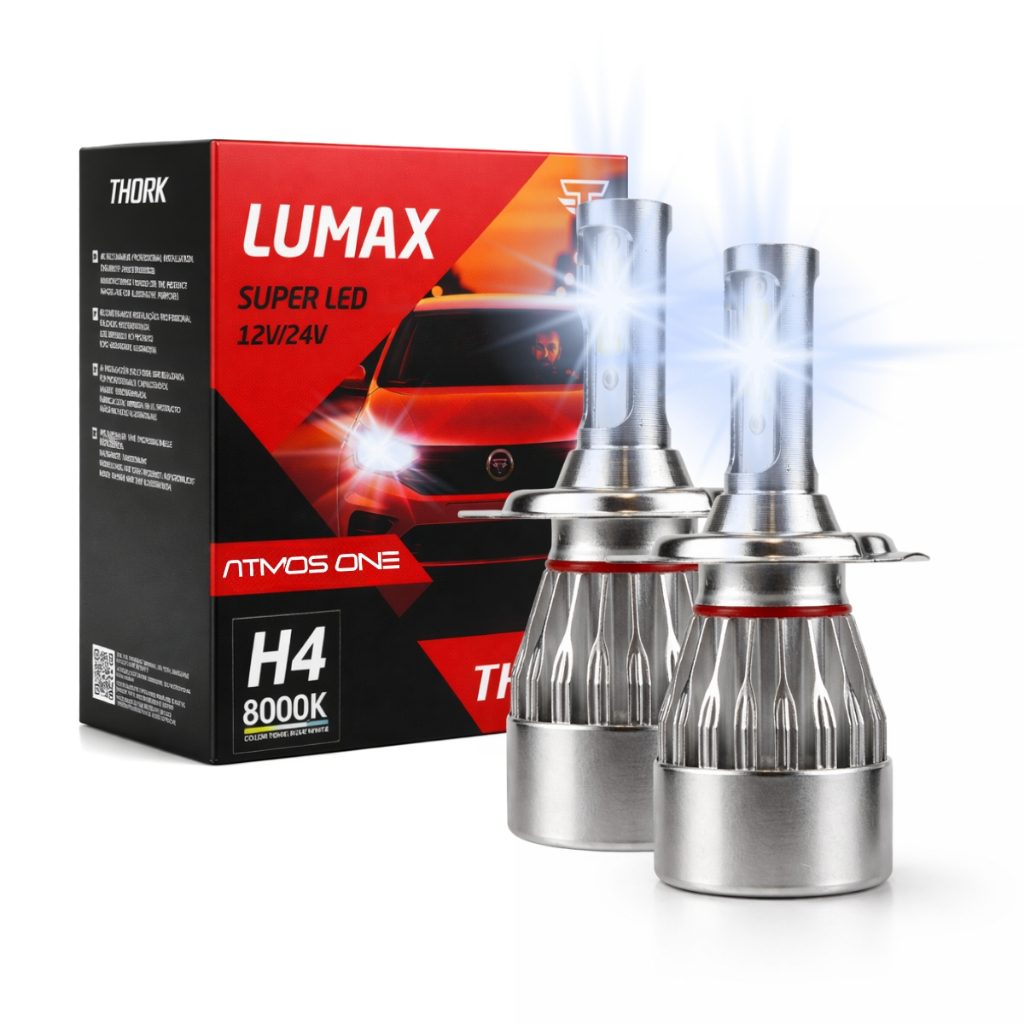 Par Lâmpada Super Led Automotiva 30W 8000K 6000K 12v 24v H4 H7 H11 H1 H3 H8 H9 H16 Luz Branca