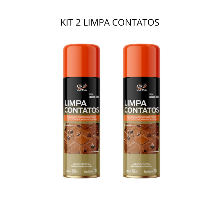 Kit 2x Limpa Contato Spray 300ml | Limpa Oxidação e Sujeira – Elétrico/Eletrônico