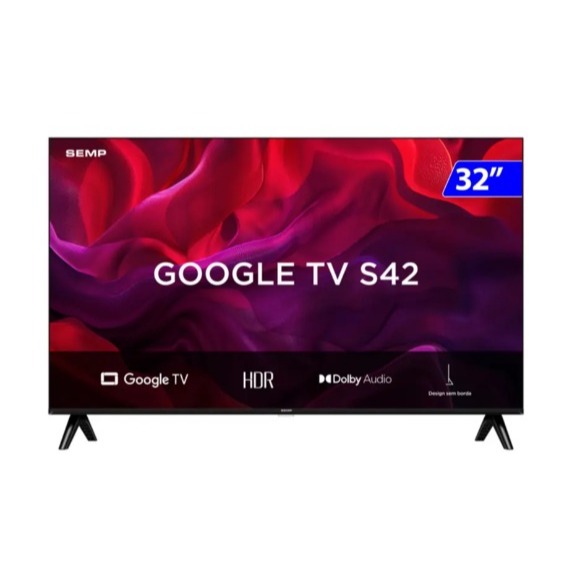 Smart Tv Semp 32 LED HD S42 Wifi Bluetooth Google Tv 32s42 — R$ 1.052,27 em Shopee, 29% OFF