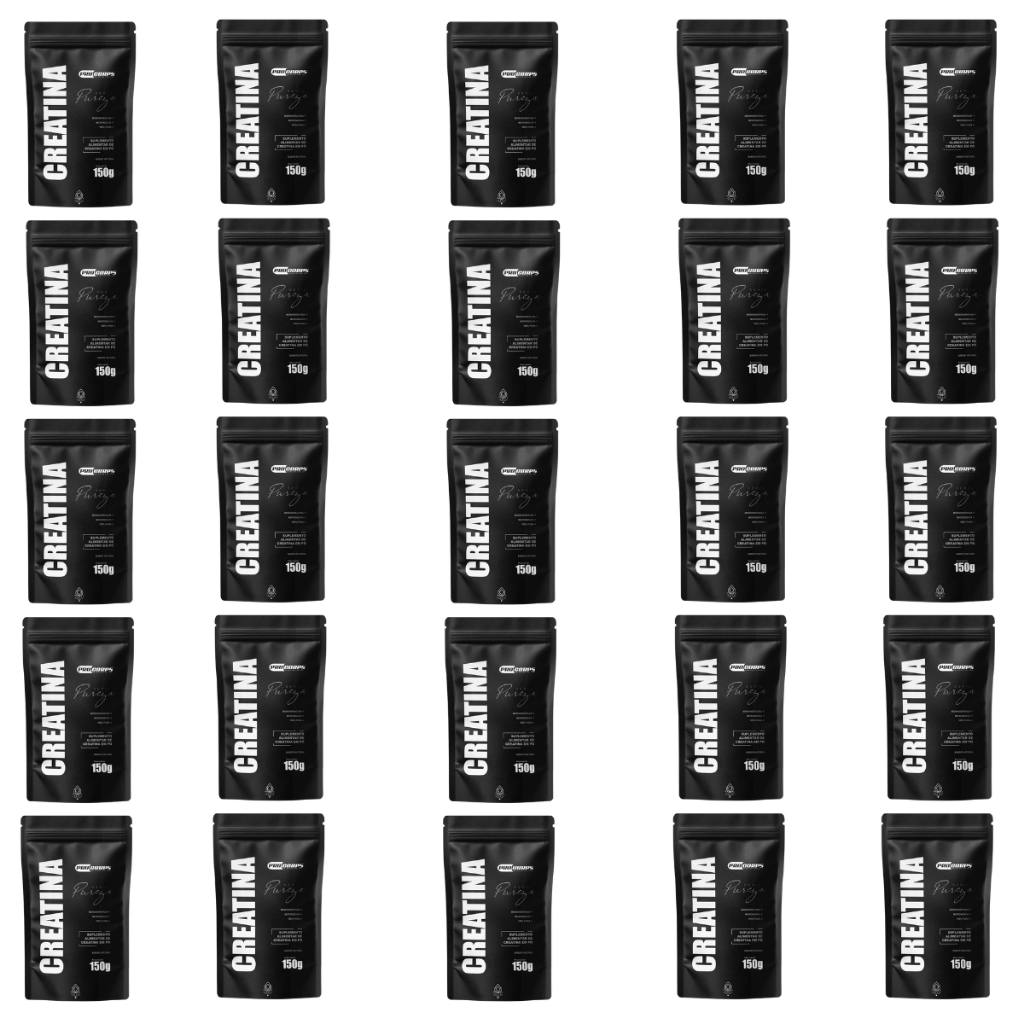 80 Creatinas pura refil 150g - Kit Auxilia Ganho de Massa Muscular