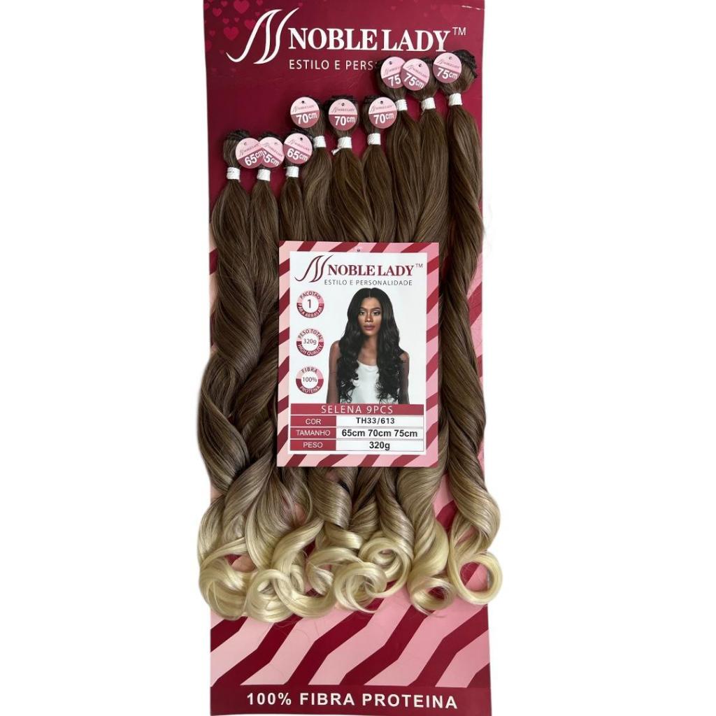 Cabelo Ondulado Fibra Proteina Selena 320g 75cm 9 Telas Noble Lady