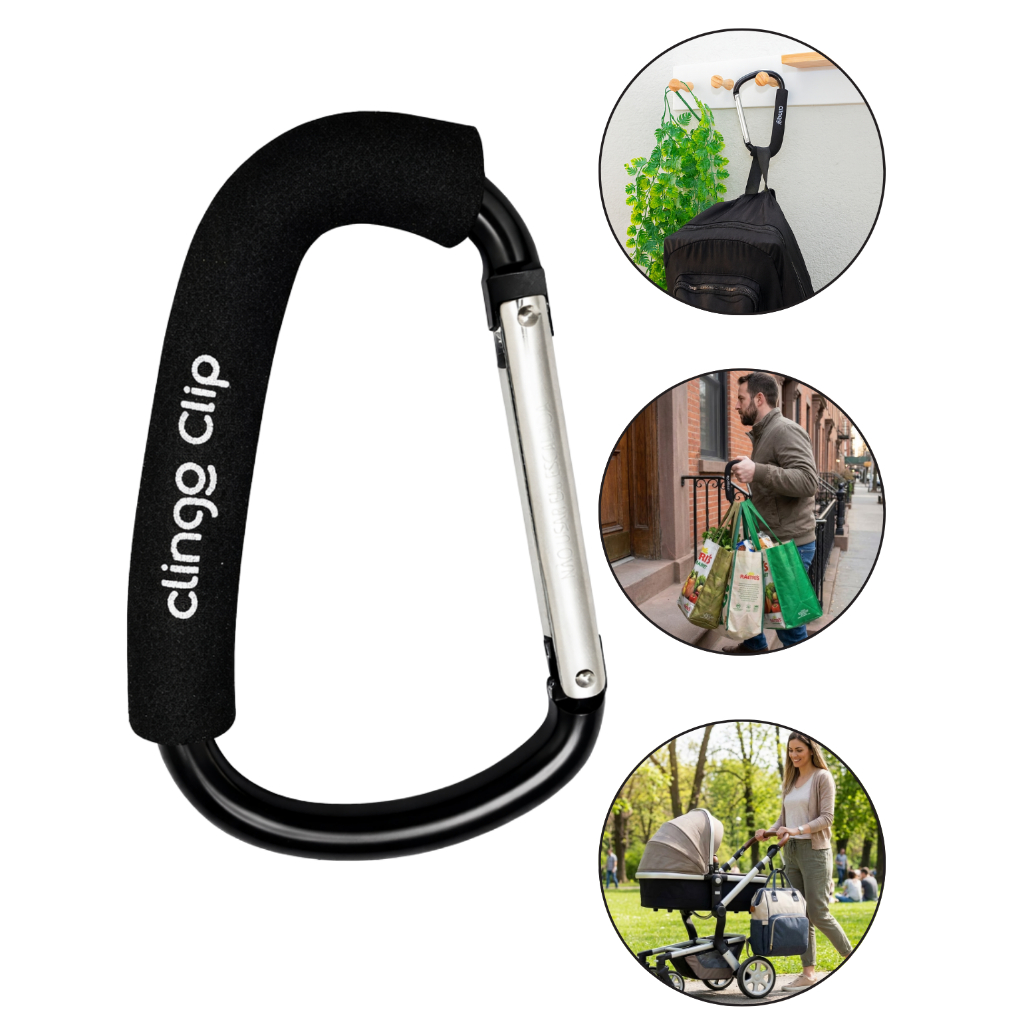 Mosquetão Grande Gancho Organizador De Bolsas Sacolas Carrinho Bebê Supermercado Acampamento Pesca