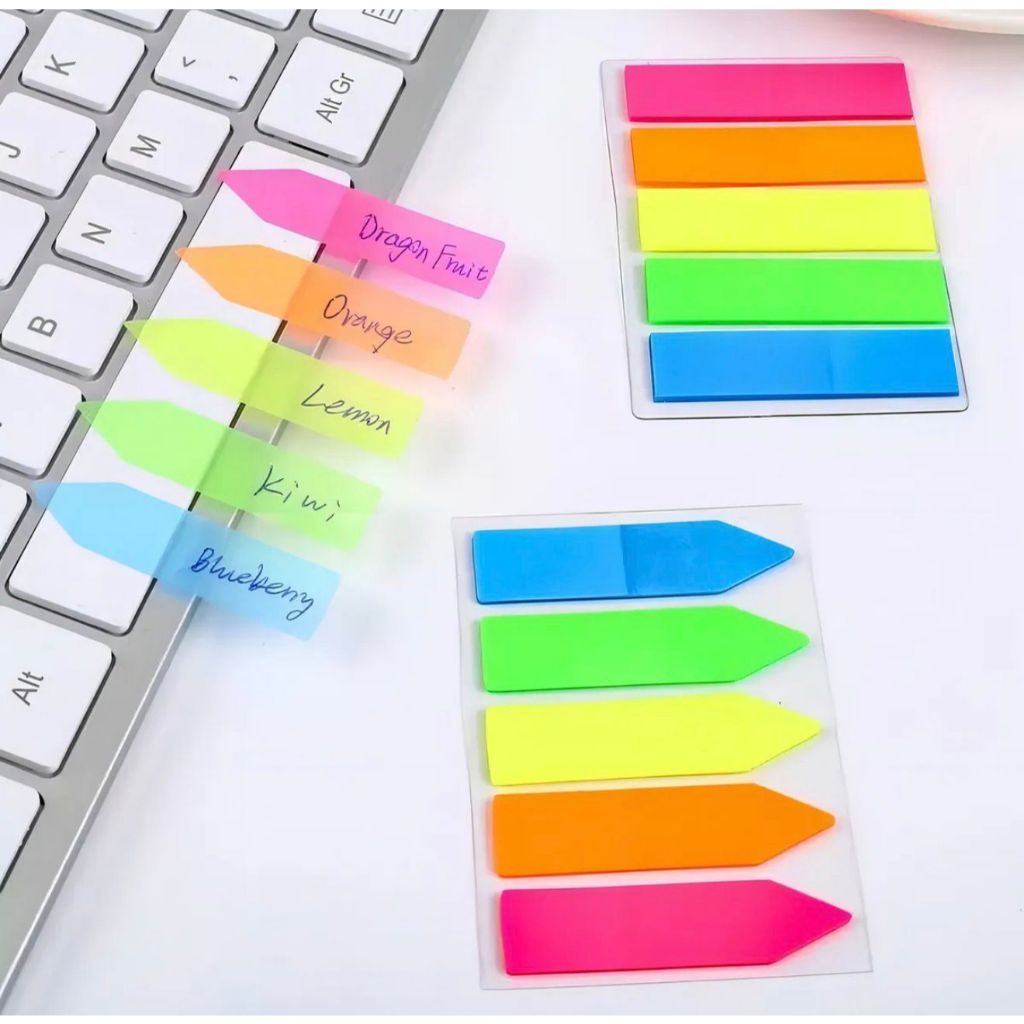 Marcador De Página 100 Marcadores 5 Cores Auto Adesivo em Oferta na Shopee