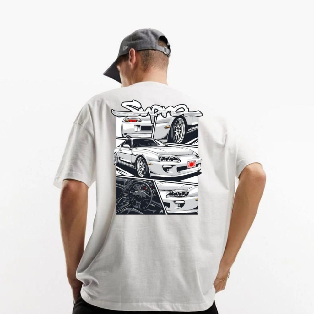 Camiseta Toyota Supra Masculina – Camisa Estampa JDM Drift Tuning Carro Esportivo Premium