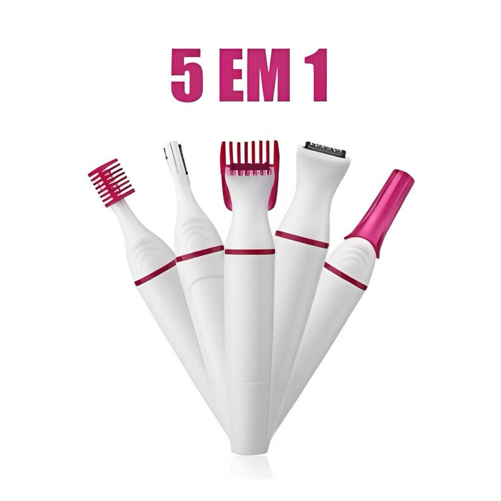 Aparador cortador depilador feminino 5 em 1 de pelos sobrancelhas e intimo MISULI